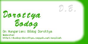 dorottya bodog business card